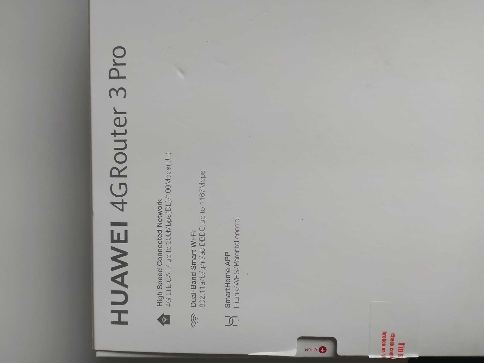 Router Huawei 4G 3 Pro biały nowy- dobra cena