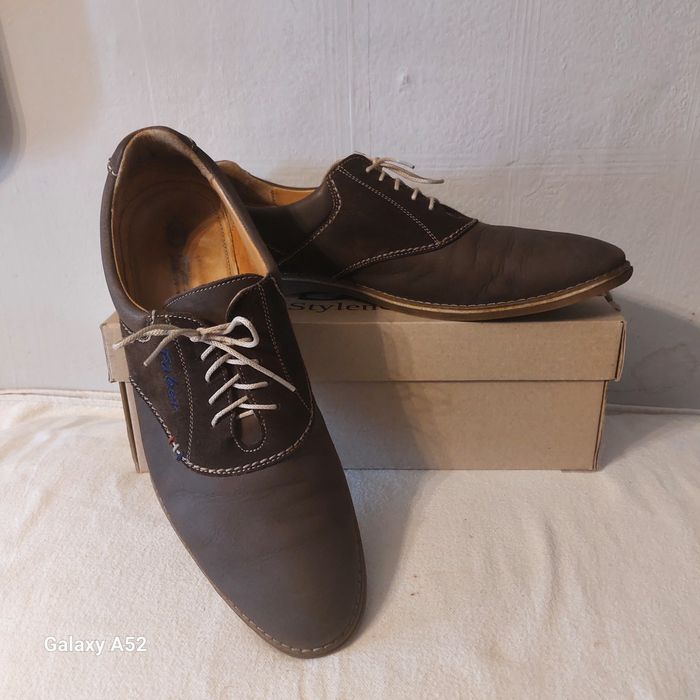 Чоловічі б/в туфлі-броги Faber нубук-замша