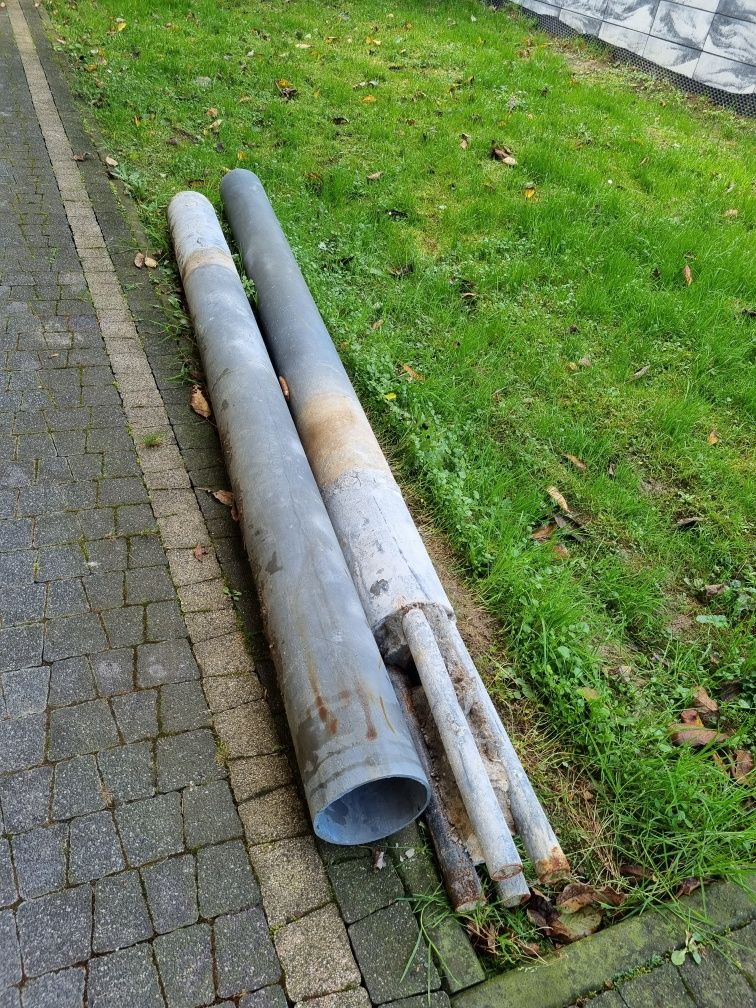 2 masywne ocynkowane słupy słupki brama ogrodzenie