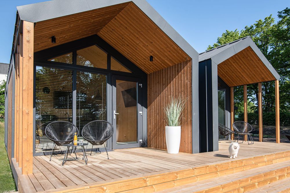 domek mobilny 4x11m 44m2 z tarasem NA ZAMÓWIENIE