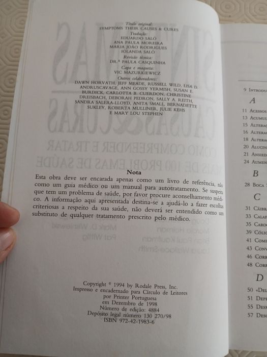 Sintomas Causas e Curas