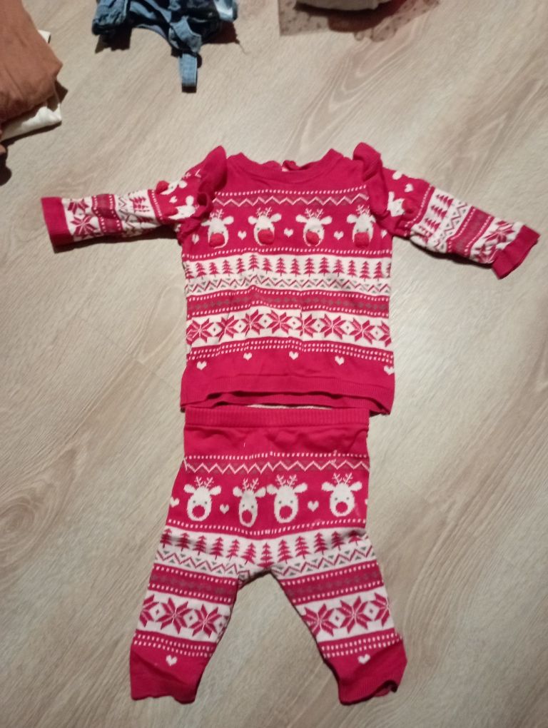 Komplet świąteczny niemowlęcy sweterkowy