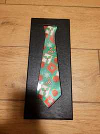 Świateczny krawat męski w pudełku