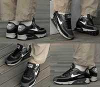 Мужские кроссовки Nike Air Max 90 Black Grey White 40-45 найк аир Хит!