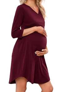 sukienki ciążowe dla kobiet w ciąży 3/4 rękawy