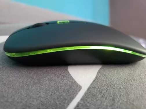 Mouse ergonômico sem fio para jogos, recarregável, RGB, Bluetooth