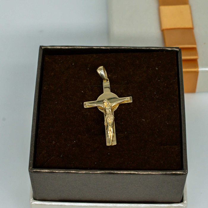 złota zawieszka 585 2,66gram 3,5cm KRZYŻ krzyżyk WYSYŁKA GRATIS