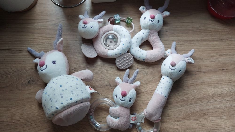 Smiki grzechotki, gryzak, wańka wstańka, renifer Oliwia