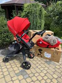 Коляска stokke xplory v6, зимовий комлект,підстаканник, cybex