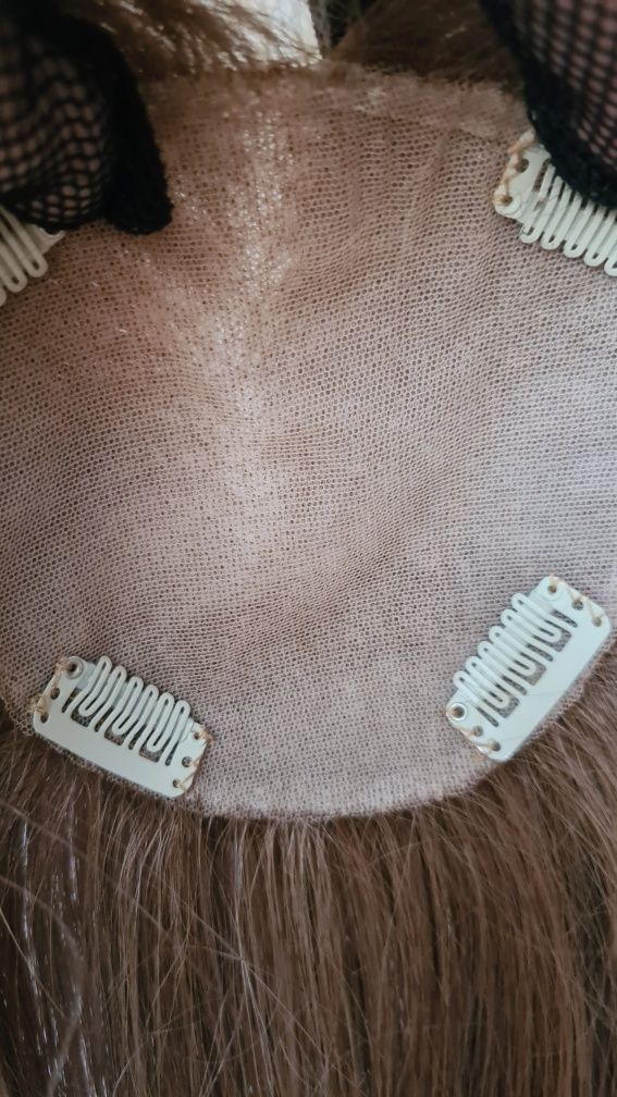 Накладка имитация кожи парик натуральный волос