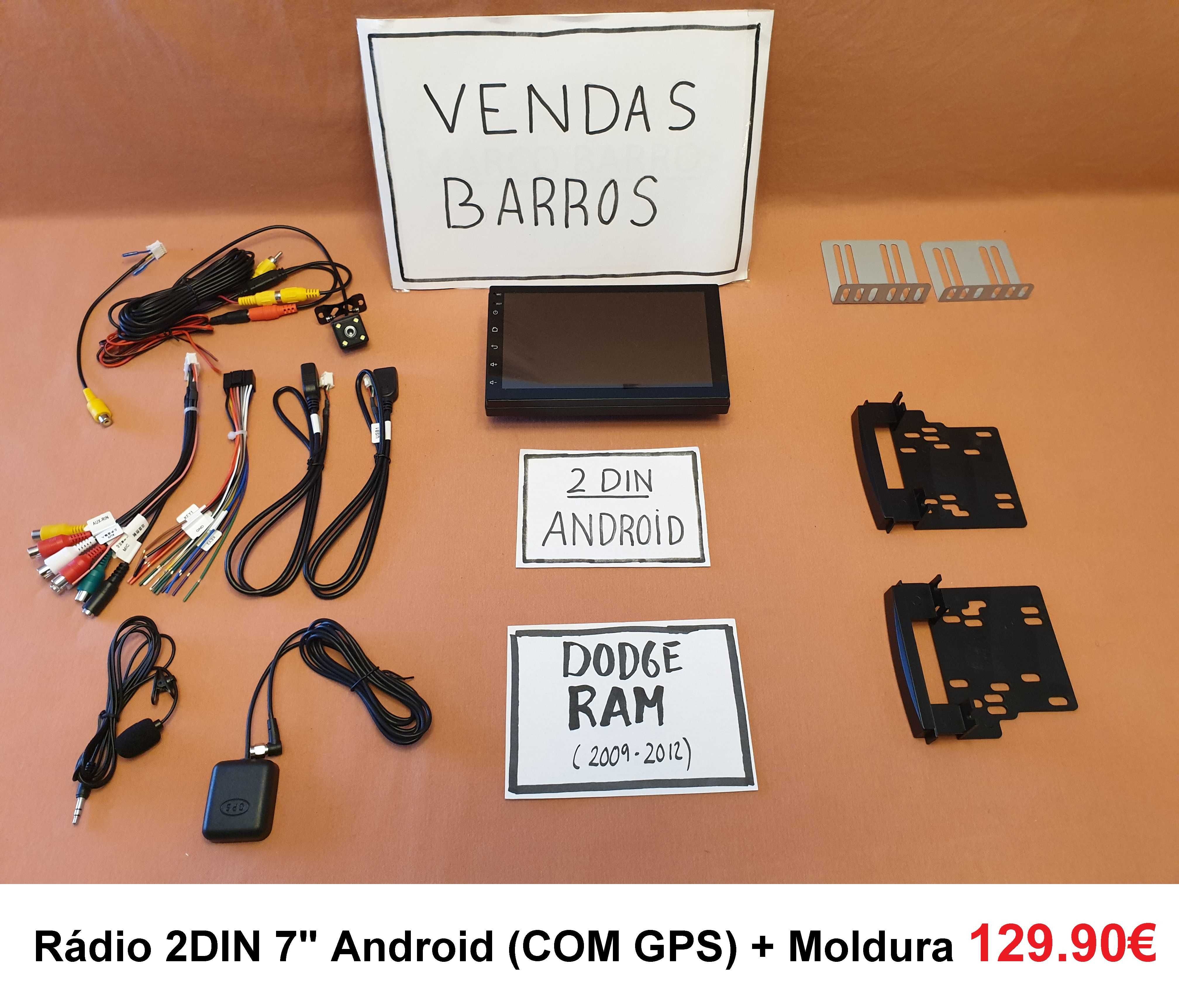 (NOVO) Rádio 2DIN DODGE • Caliber • Journey • Ram • Android GPS