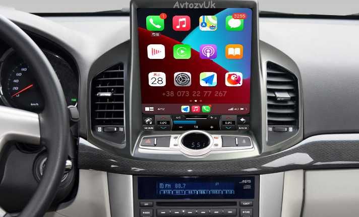 Магнитола CAPTIVA Chevrolet GPS Tesla Каптива 2 din CarPlay Android 14