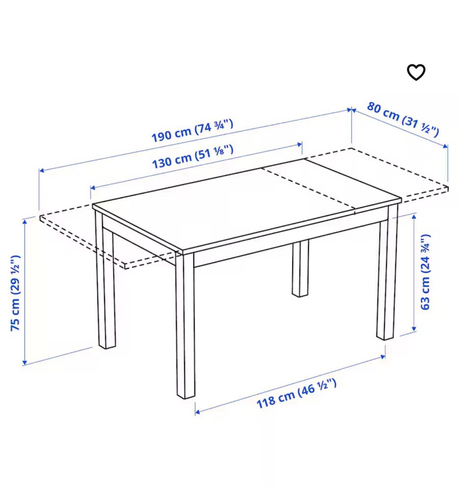 Mesa de jantar extensivel