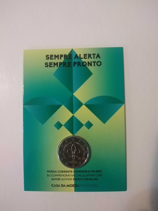 Moeda comemorativa 2 euros sempre alerta