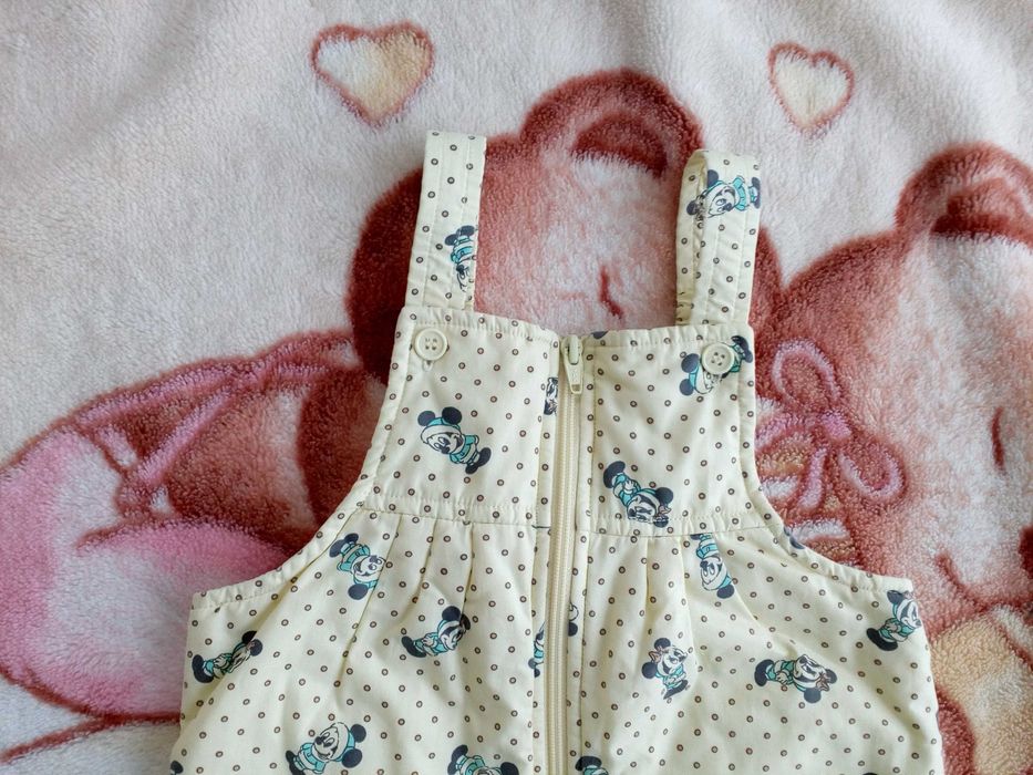 Spodnie ocieplane kombinezon Disney 74 myszka Mickey Minnie jak nowe