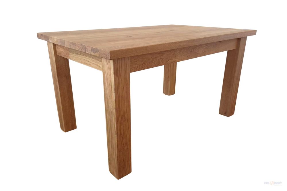 Stół dębowy 140x90 – masywny, rustykalny, z litego drewna, do jadalni