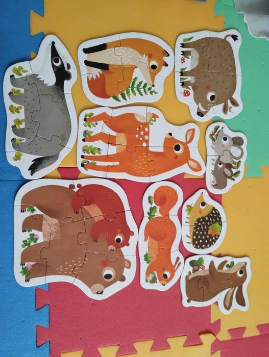 Puzzle 6 sztuk + zagadki smoka obiboka