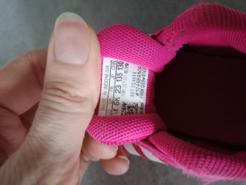 Buty adidas różowe dla dziewczynki, 23