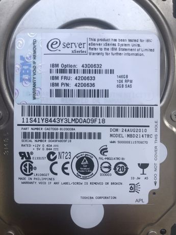 HDD IBM (Toshiba) 146 gb для сервера