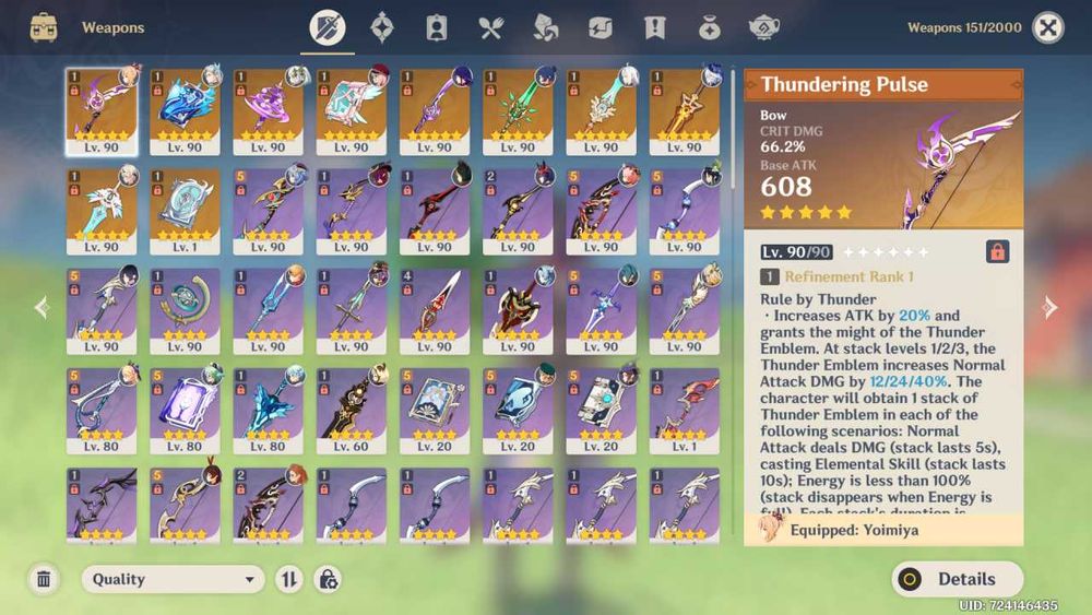 Продам акаунт Genshin Impact | Гань Юй із скіном, C1 Райден та інші