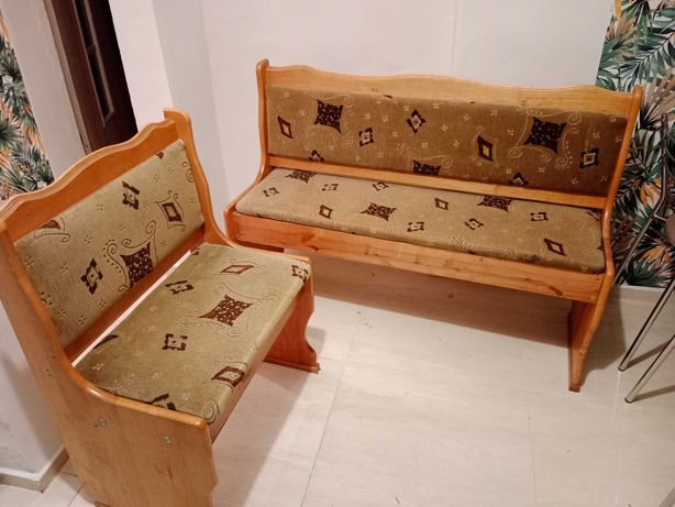 Ławki kuchenne drewniano tapicerowane
