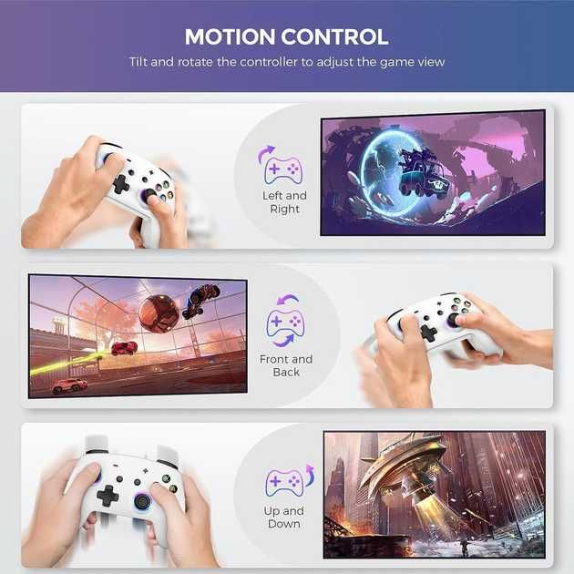 Геймпад ECHTPower для Switch/Switch Lite/Switch OLED, Білий