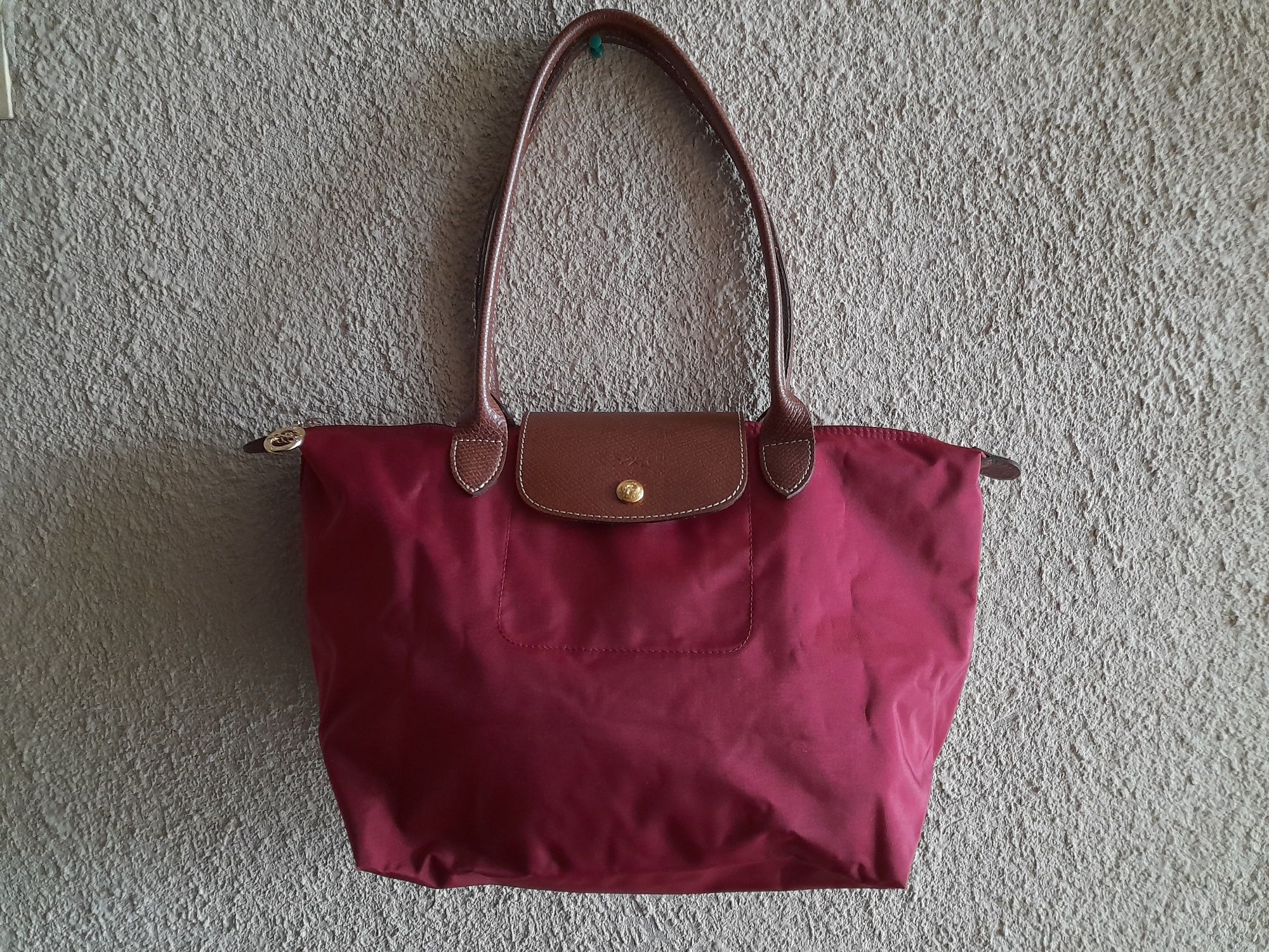 Оригинал Longchamp сумка Tote M бордовый