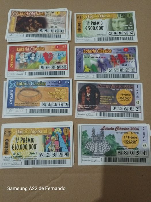 Vendo  vários Bilhetes