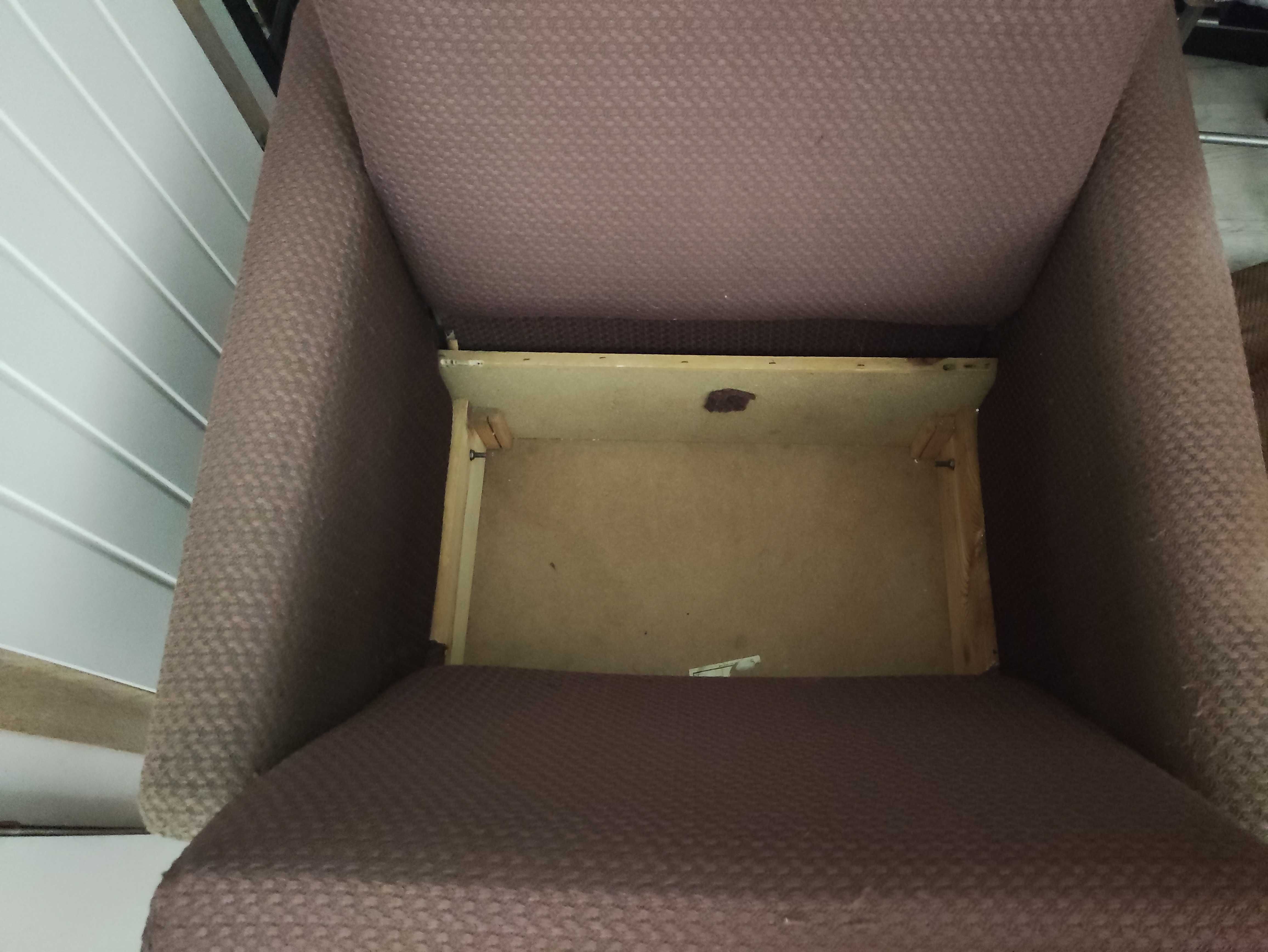 Fotel Rozkładany Łóżko Jednoosobowy jednoosobówka Tapczan Sofa brązowe
