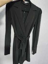 Чорний комбінезон(шорти) з рукавами сітка
