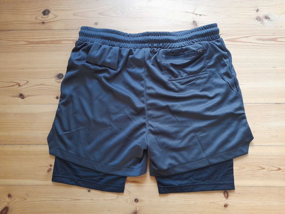 Spodenki do biegania, sportowe, 2 w 1, szybkoschnące, fitness, jogging