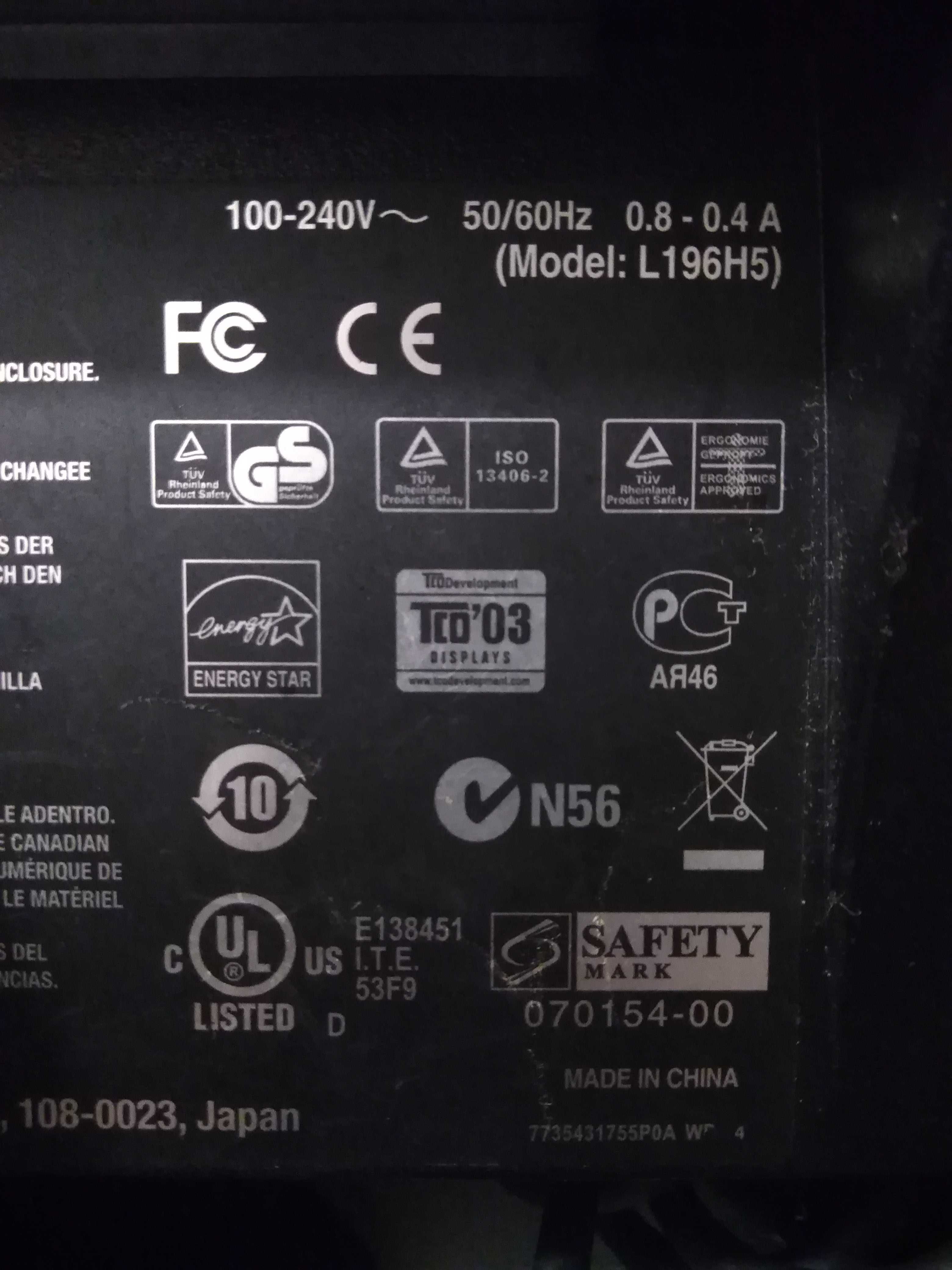 Monitor_LCD193WM-BK  NEC