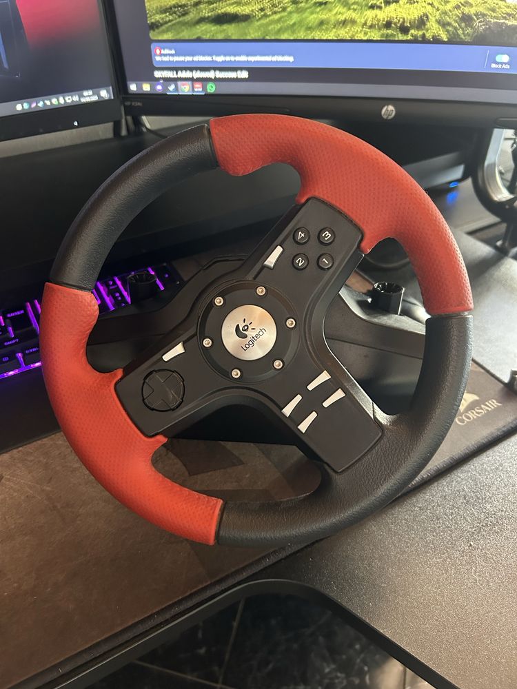 Volante logitech force ex  ( force feedback )
