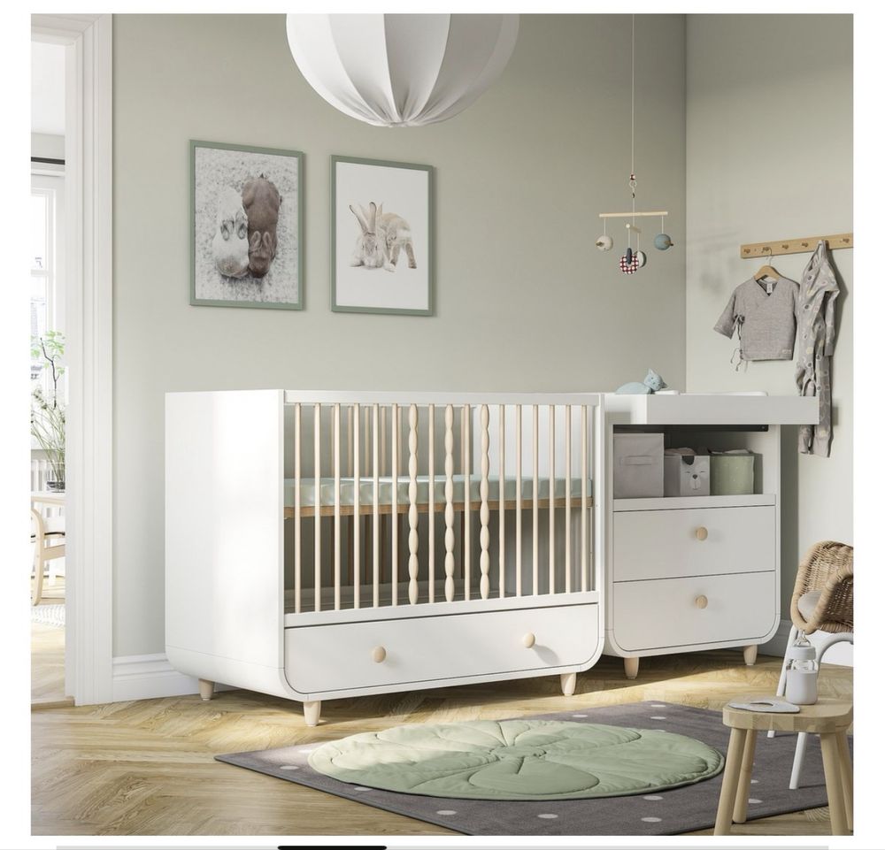 Vendo berço ikea MYLLRA - branco - com colchão