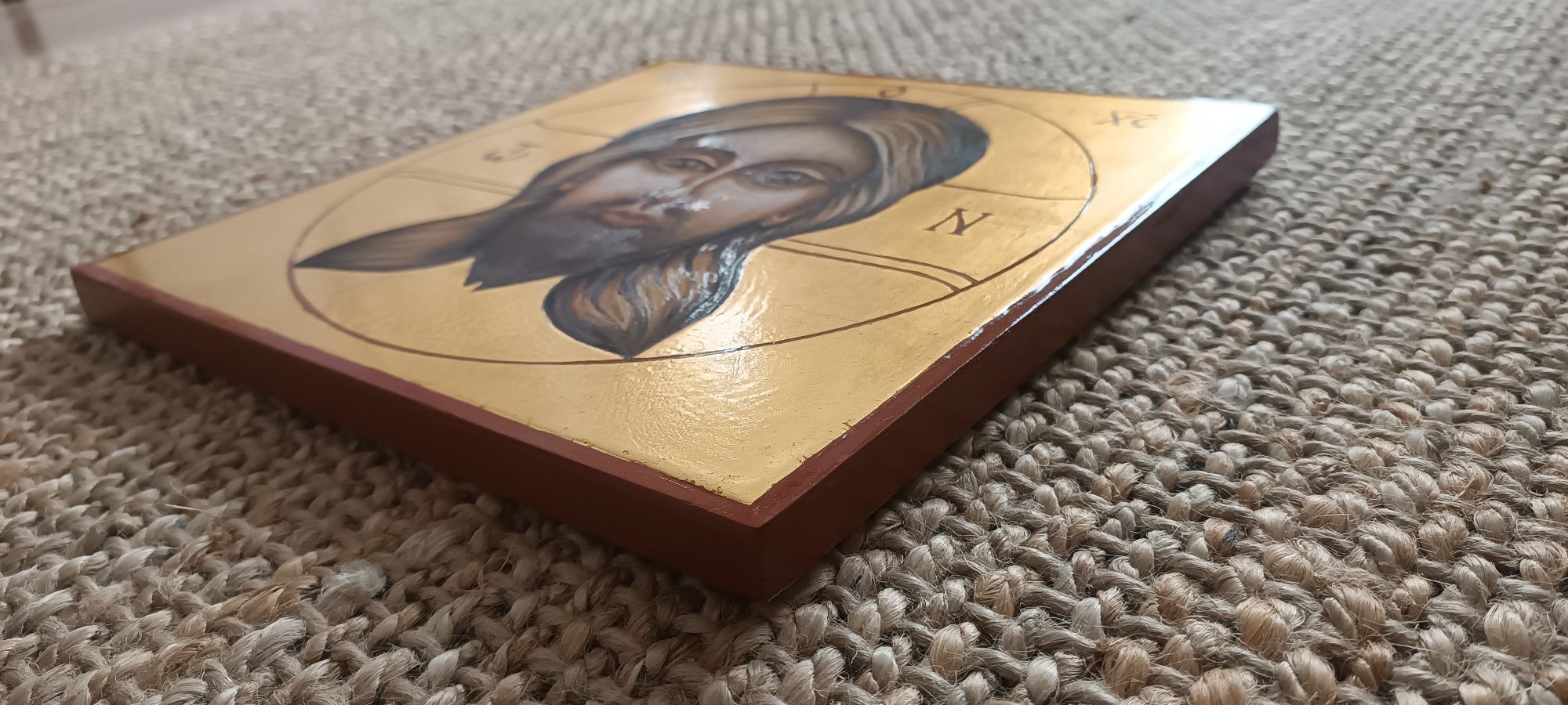 Ikona 30*30 złoto Pantokrator ręcznie pisana