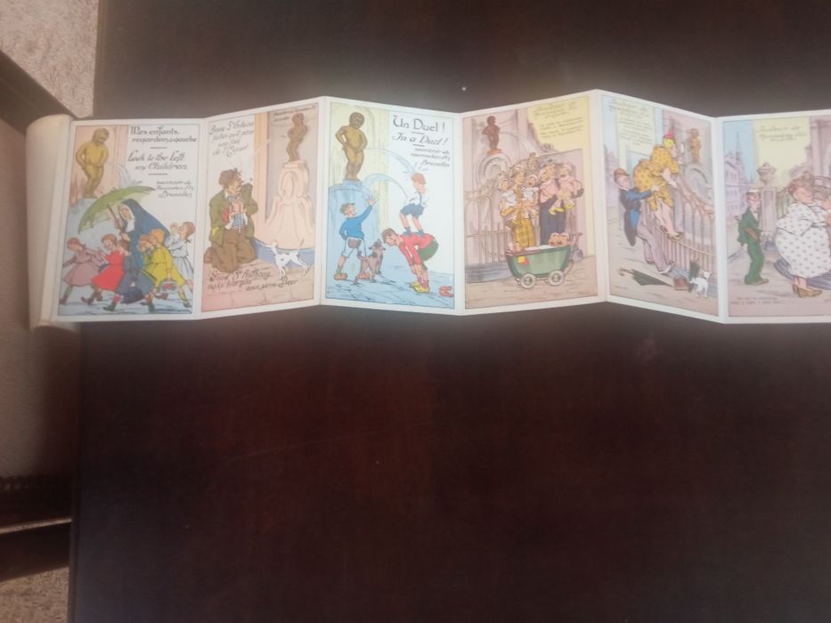 Postais cómicos coloridos 1954