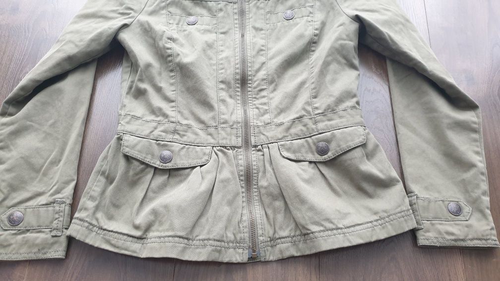 Kurtka wiosenna dziewczynki 146 152 khaki