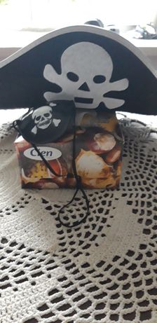Przebranie pirata czapka i opaska na oko
