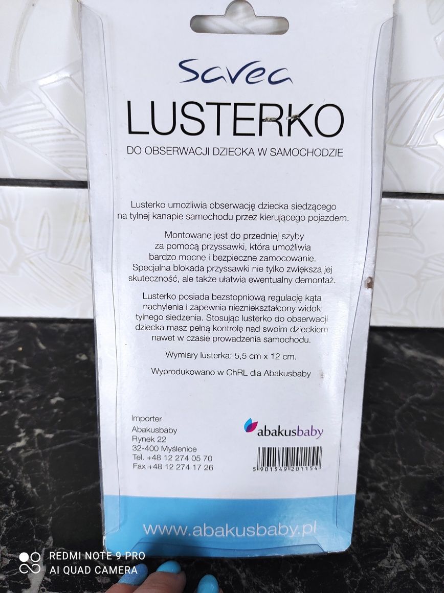 Lusterko do obserwacji dziecka w samochodzie Abakus Baby
