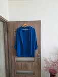 Śliczna chabrowy marynarka koszulowa niebieska elegancka 42