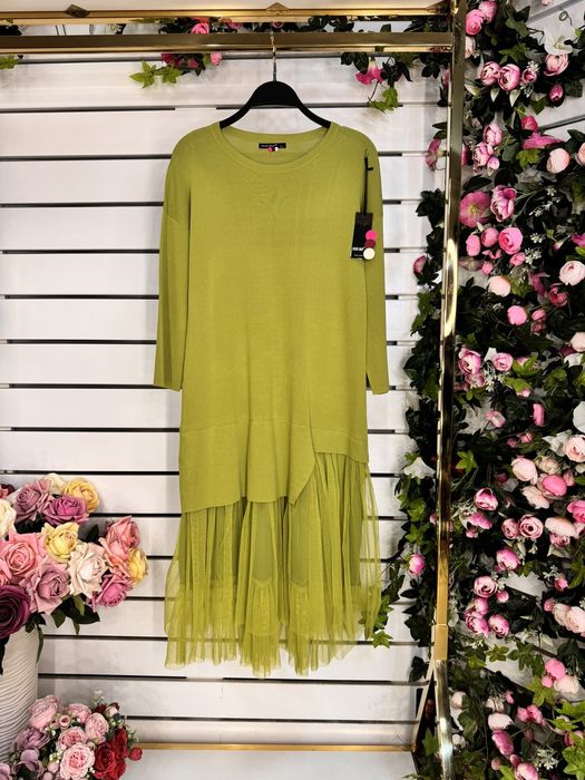 Платье трикотаж верх+фатин низ