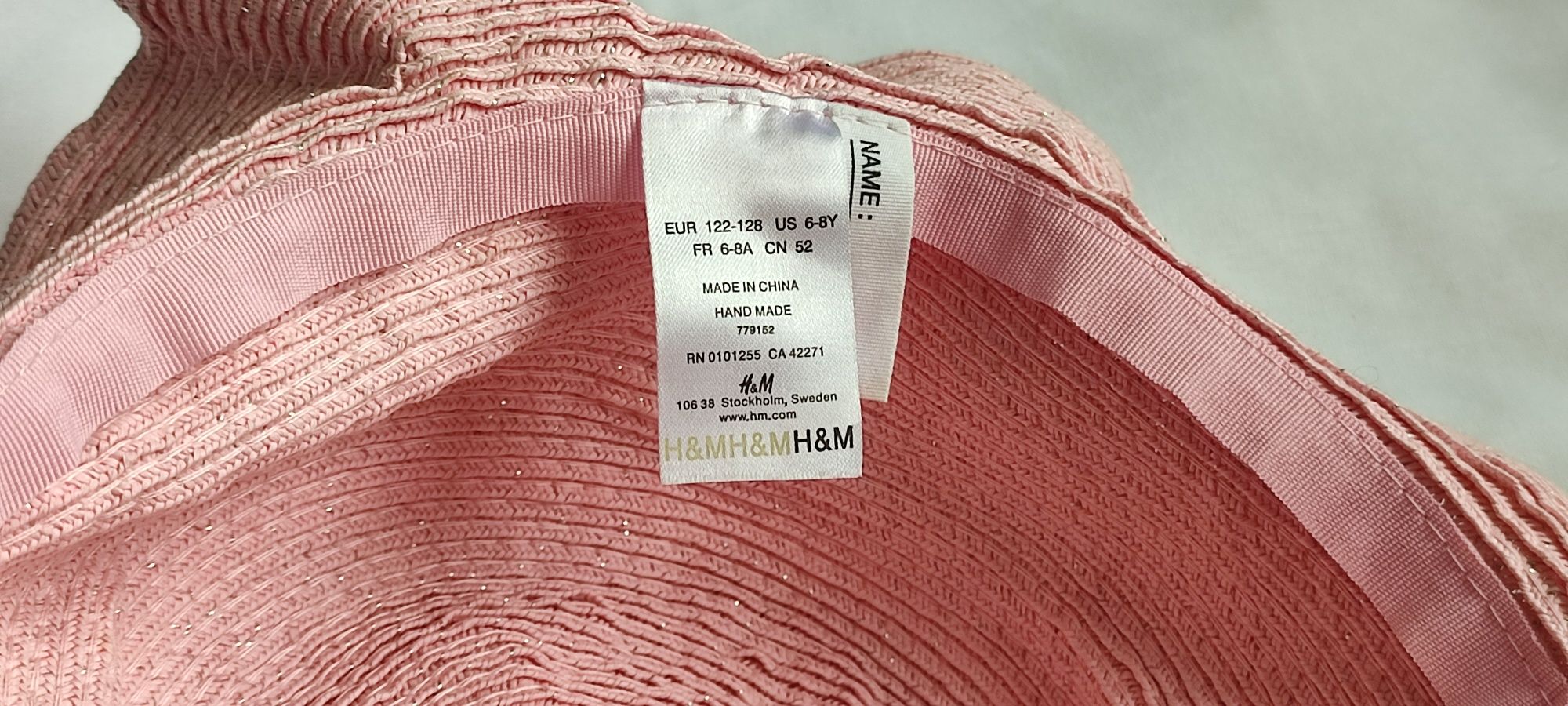 Komplet kapelusik i torebka H&M 122-128