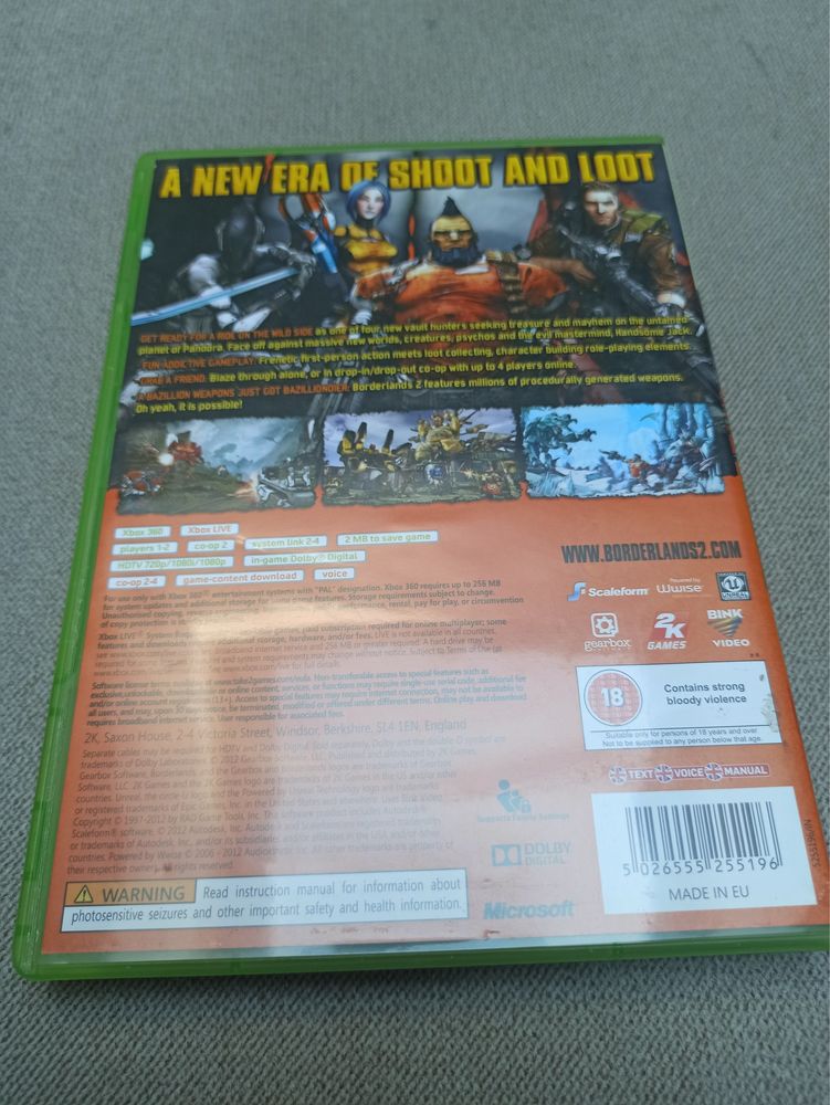 Borderlands 2 gra xbox 360