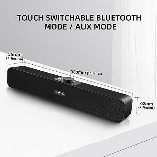 Soundbar HEANTTV HiFi z technologią Bluetooth 5.3 zasilany przez USB