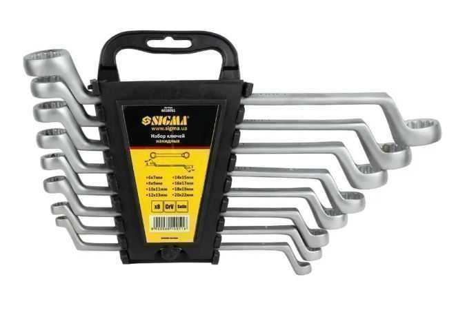 Ключі накидні 8шт 6-22мм CrV satine SIGMA (6010051), набір ключів