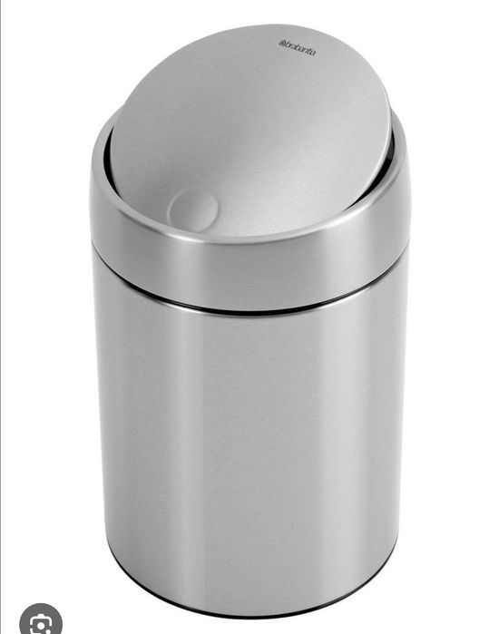 Balde do lixo Brabantia 5L – Inox e Branco