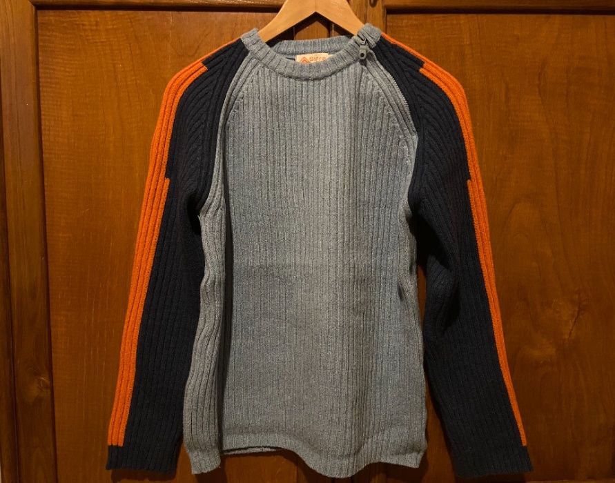 Camisola azul e laranja em algodão (tamanho M)