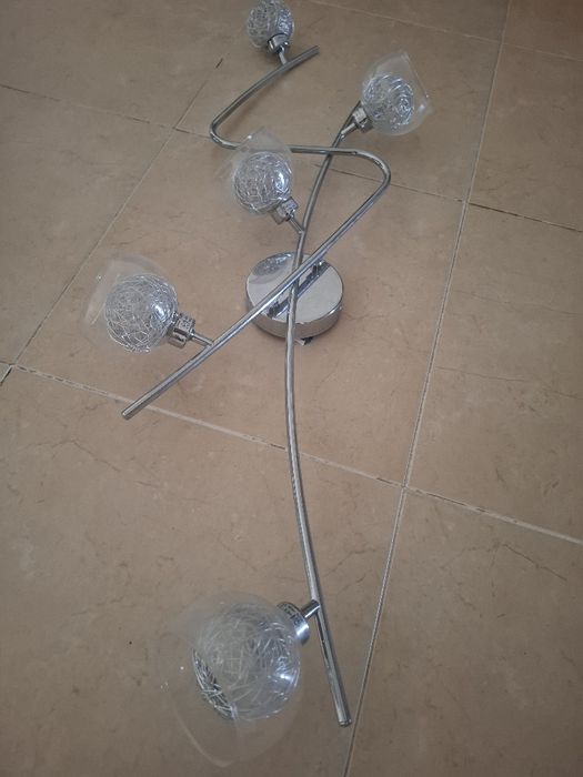 Candeeiro de 5 iluminarias LED