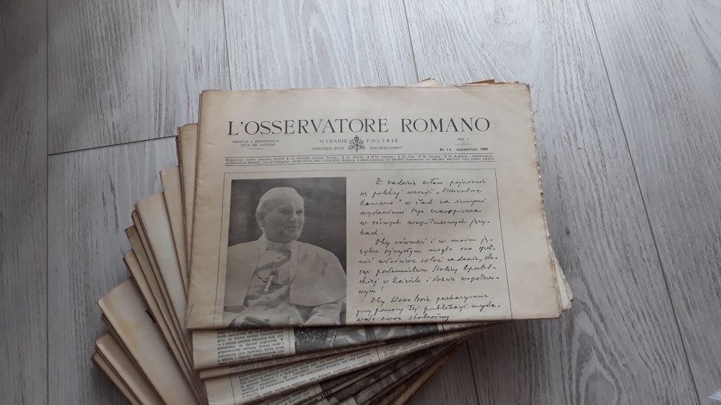 L'osservatore Romano - po polsku 1980 - 1982, numer z 1951 roku gratis