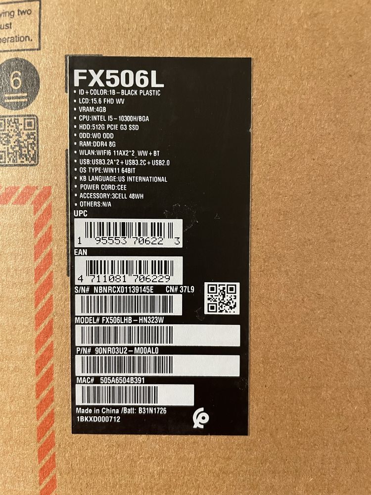 Laptop ASUS TUF Gaming F15